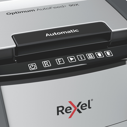 Rexel AutoFeed+ 90X papirmakulator Krydsmakulering 55 dB Sort, Grå