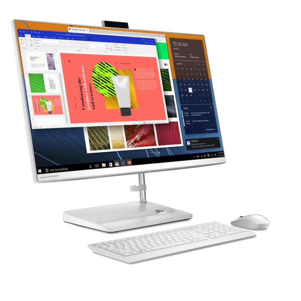 Lenovo IdeaCentre AIO 3 27ALC6 AMD Ryzen™ 5 7430U 68,6 cm (27") 1920 x 1080 pixel All-in-One PC 16 GB DDR4-SDRAM 512 GB SSD Windows 11 Home Wi-Fi 6 (802.11ax) Hvid