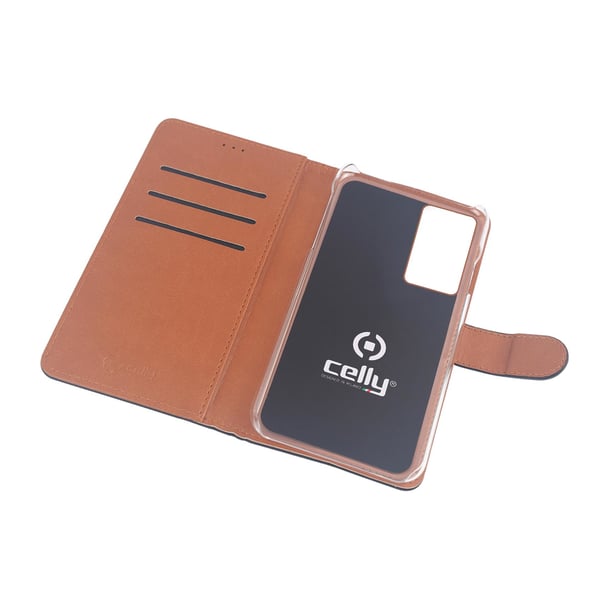 Celly Wally mobiltelefon etui 17,3 cm (6.8") Folie Sort, Brun