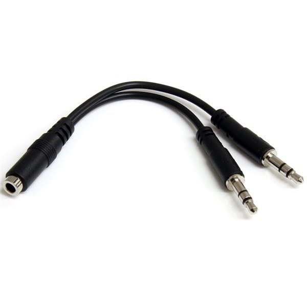 StarTech.com MUYHSFMM audiokaapeli 0,13 m 3.5mm 2 x 3.5mm Musta StarTech.com MUYHSFMM audiokaapeli 0,13 m 3.5mm 2 x 3.5mm Musta