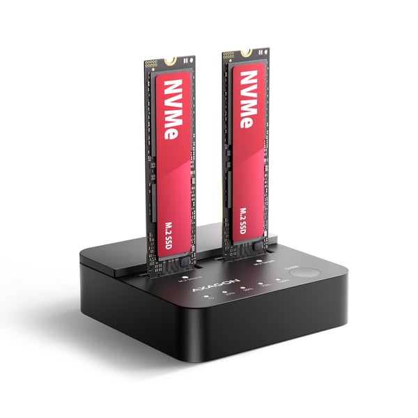 Axagon ADSA-M2C22L tallennusaseman telakointiasema USB 3.2 Gen 2x2 Type-C Musta