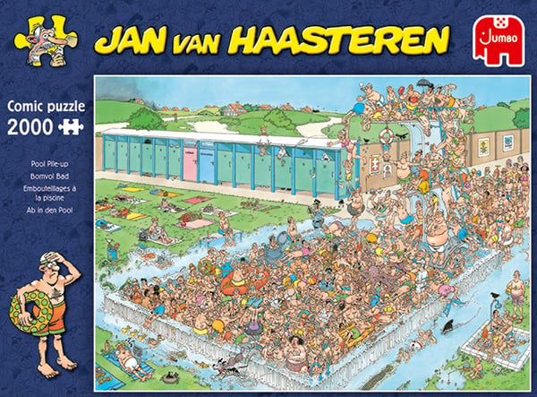 Jan van Haasteren Pool Pile-Up 2000 pcs Puslespil 2000 stk Tegneserier