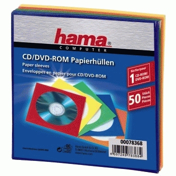 Hama Papierleerhüllen 50 diske Flerfarvet