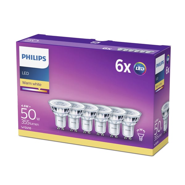 Philips Spot 50 W PAR16 GU10 x6