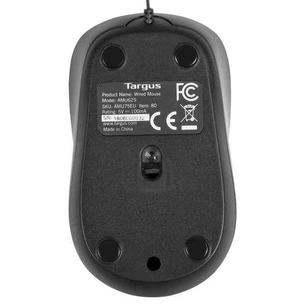 Targus AMU75EU mus Rejse Ambidextrous USB Type-A Blue Trace 1000 dpi