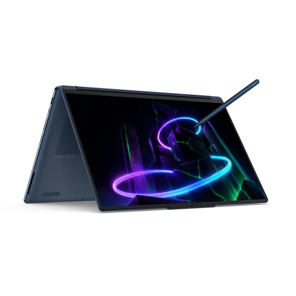 Lenovo Yoga 9 2-in-1 16N1X11 Copilot+ PC NVIDIA RTX Spark N1X Hybrid (2-i-1) 40,6 cm (16") Berøringsskærm 2.8K 32 GB LPDDR5x-SDRAM 1 TB SSD Wi-Fi 7 (802.11be) Windows 11 Home Blå Fransk