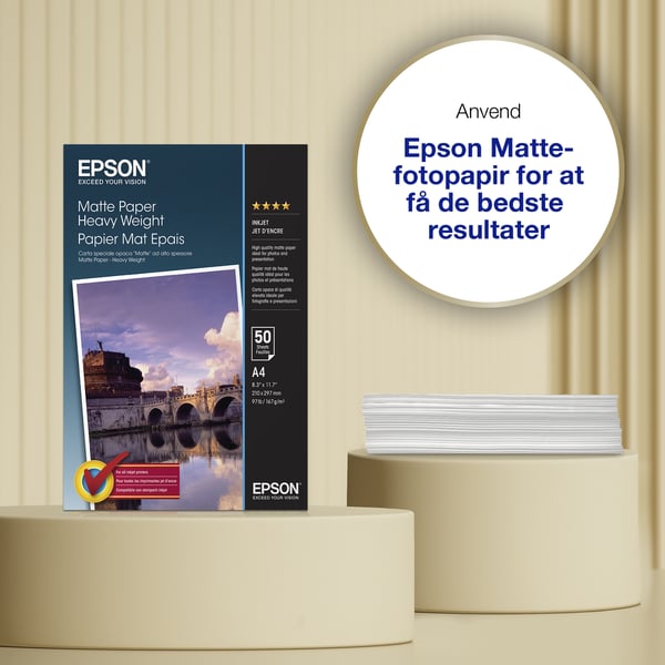 Epson A4 mat fotopapir 167 g/m2, 50 ark