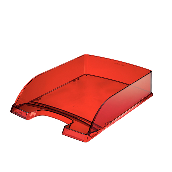 Leitz 52260028 skrivbordskorgar Polystyren Röd, Transparent
