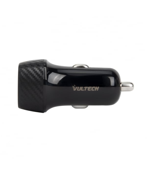 Vultech CA-1Q mobiililaitteen laturi Kuulokkeet, Matkapuhelin, Älypuhelin, Tabletti Musta Tupakansytytin Pikalataus Auto