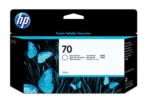 HP 70 Gloss Enhancer DesignJet-blækpatron med 130 ml HP 70 Gloss Enhancer DesignJet-blækpatron med 130 ml