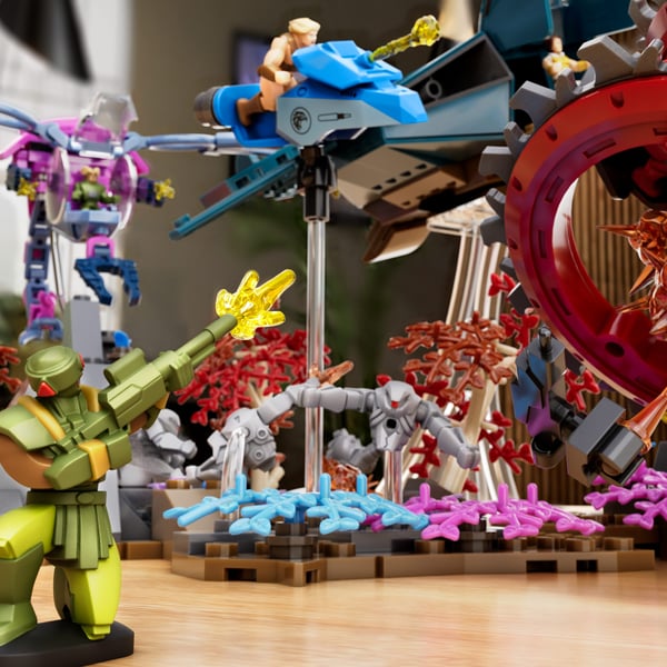 Mattel Brick Shop Masters of the Universe Eternia Flight Fight