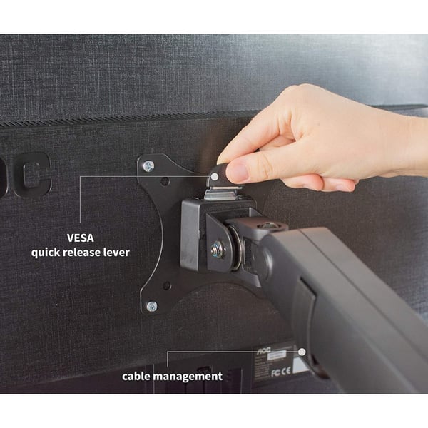 Techly ICA-LCD 3712 skærmbeslag og -stativer 81,3 cm (32") Skrivebord Grå