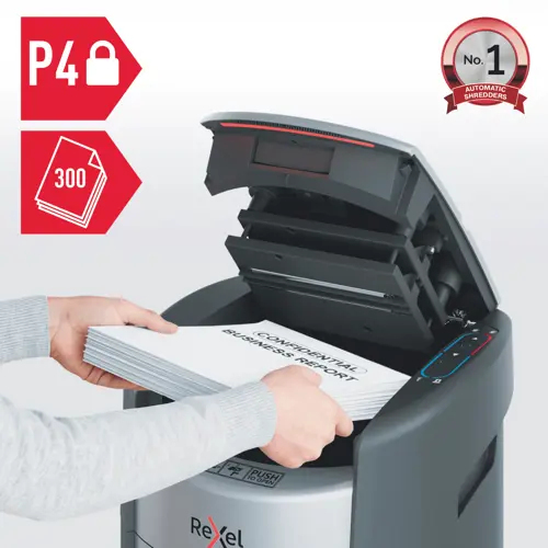 Rexel ShredMax 300X automaattinen paperisilppuri, P4