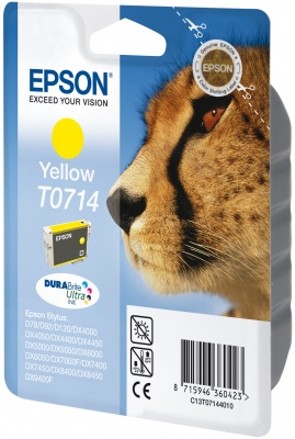 Epson Mustepatruuna Yellow T0714 DURABrite Ultra Ink