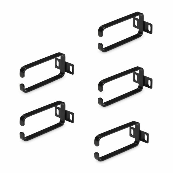 StarTech.com 5-pack 1U Vertikala Kabelhanterings D-ringskrokar, Kabelhanterare för 19\" Serverrack/Skåp