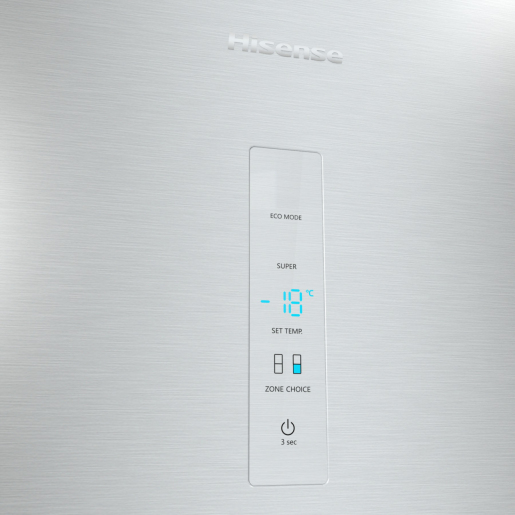 Hisense RB434N4BCB køle-/fryseskab Fritstående 331 L Grå, Rustfrit stål