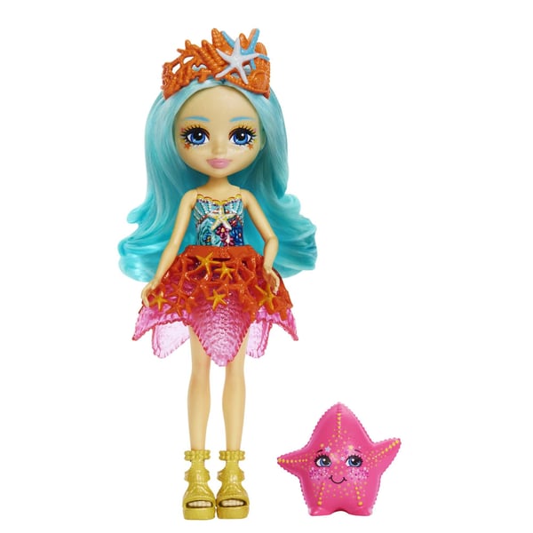 Royal Enchantimals OCEAN KINGDOM STARIA STARFISH och BEAMY-docka
