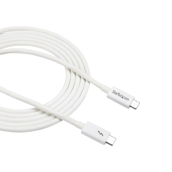 StarTech.com TBLT3MM2MW Thunderbolt kabel 2 m 20 Gbit/sek. Hvid