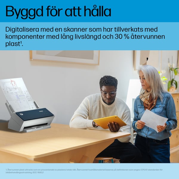 HP ScanJet Enterprise Flow 9000 s1 Arkmatad skanner 600 x 600 DPI A3 Blå, Vit