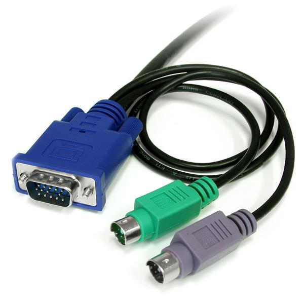 StarTech.com SVECON6 KVM-kablar Svart 1,8 m