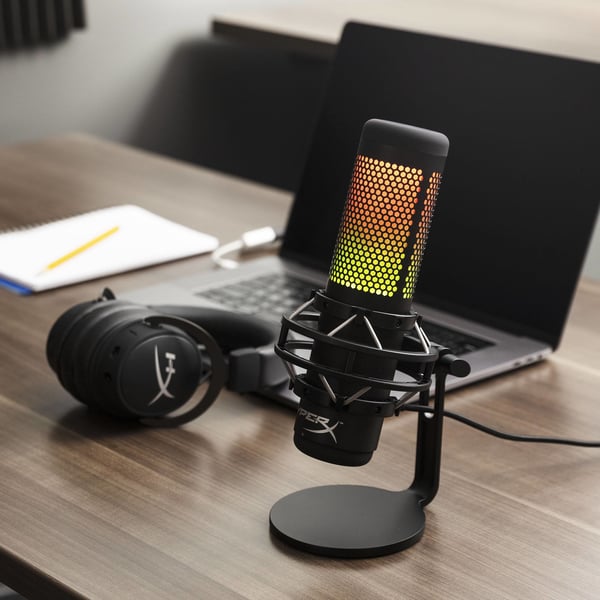 HyperX QuadCast S Sort Bordmikrofon