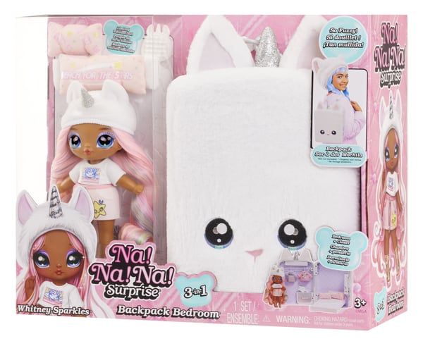 Na! Na! Na! Surprise 3-in-1 Backpack Bedroom Unicorn Playset- Whitney Sparkles
