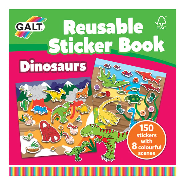 Galt Toys Reusable sticker book - Dinosaurs