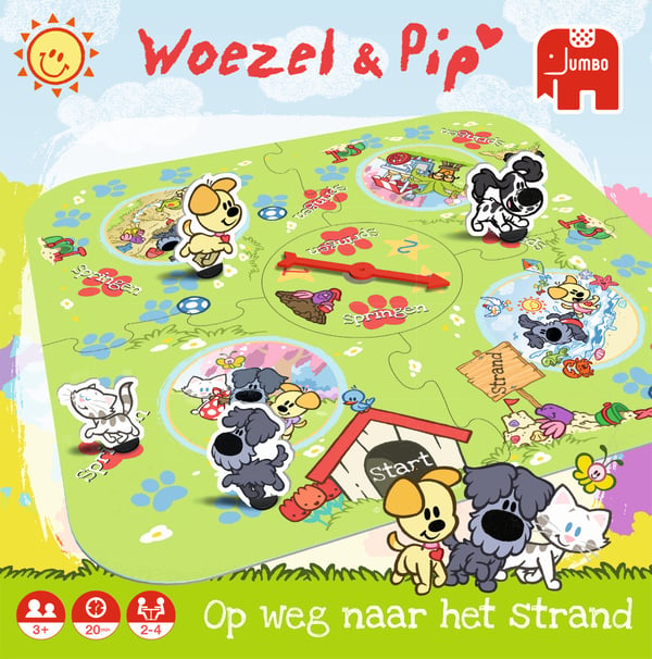 Woezel & Pip Op Weg Naar het Strand Kortspil Chancespil