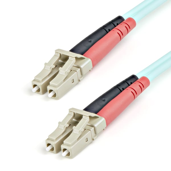 StarTech.com 1 m (3 fot) LC/UPC till LC/UPC OM3 Multimode Fiber Optic-kabel, Full Duplex 50/125Âµm Zipcor