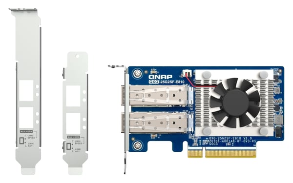QNAP QXG-25G2SF-E810 nätverkskort Intern Fiber 25000 Mbit/s