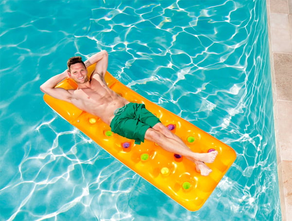 Bestway 43014 pool og strand flyder Blå, Lyserød Mønster Vinyl Flydende madras