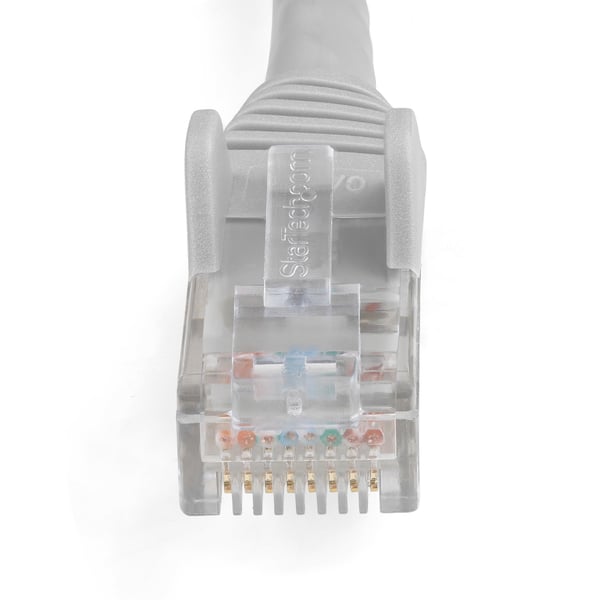 StarTech.com 10 m CAT6 Ethernet-kabel - LSZH (Low Smoke Zero Halogen) - 10 Gigabit 650MHz 100 W PoE RJ45 10GbE UTP nätverkspatchkabel, hakfri med dragavlastning - Grå, CAT 6, ETL-verifierad, 24AWG