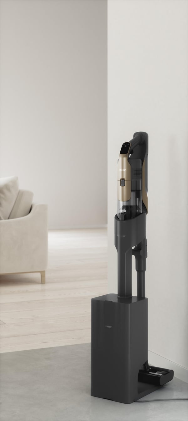 Haier HCVM5550PX 0LL Stick vakuum Batteri Dry HEPA Poseløs 0,85 L 650 W Sort, Bronze 4 At