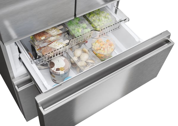 Haier HFR3718ENMM Fritstående 402 L Rustfrit stål