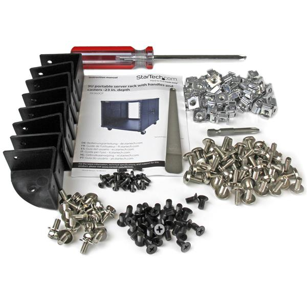 StarTech.com RK960CP stativ 9U Fritstående reol Sort