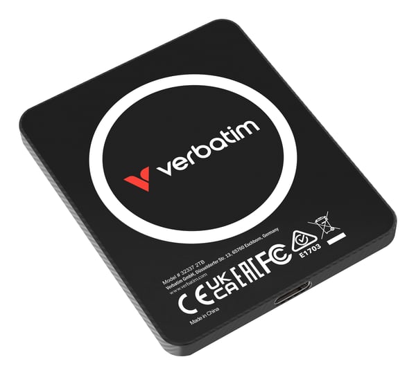 Verbatim SnapBack Ultra Slim SSD 2TB USB Type-C USB 3.2 Gen 2x2 Svart