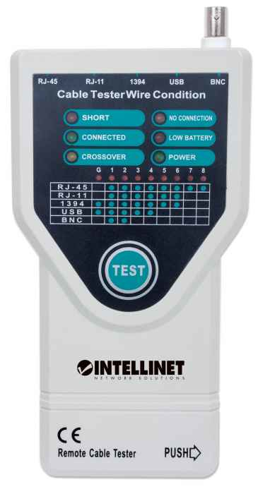 Intellinet 780094 netværkskabeltester UTP/STP-kabeltester Grå