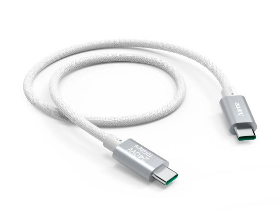 Hama Full-Featured USB-kablar USB 3.2 Gen 2 (3.1 Gen 2) 1,5 m USB C 10 Gbit/s 240 W Vit
