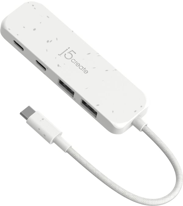 j5create Miljövänlig USB-C till 4-portars hubb för typ-C och typ-A Gen 2