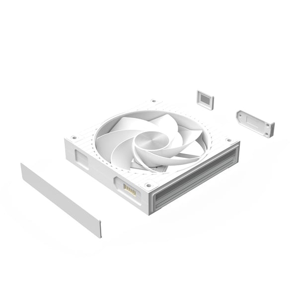 Zalman ZM-DF120R Bundkort Ventilator 12,4 cm Hvid 1 stk