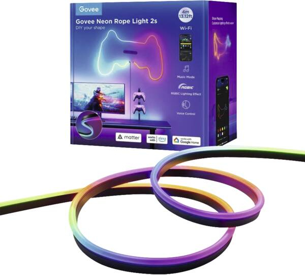 Govee RGBIC LED Neon Strip Light 4.0m sort