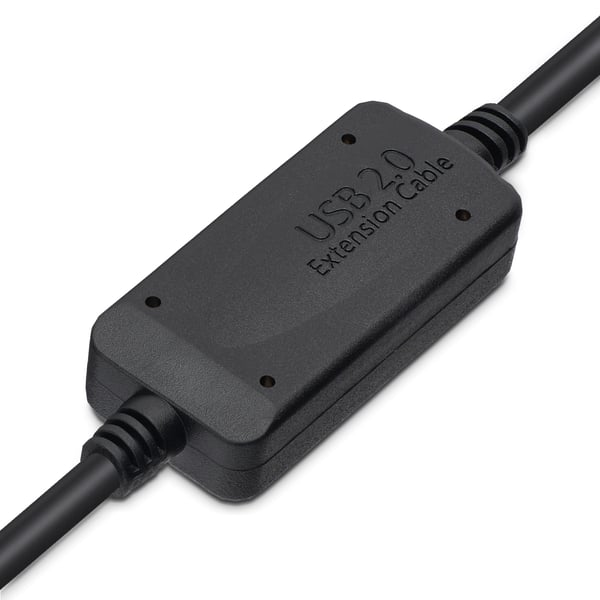 StarTech.com 15m USB 2.0, M/M USB-kabel USB A USB B 0,48 Gbit/sek. Aluminium, Sort