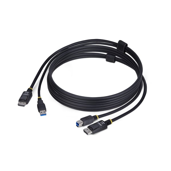 StarTech.com 1,8 m:n (6 jalan) DisplayPort- ja USB 5 Gbps KVM-kaapeli - Näppäimistö-/video-/hiiri- (KVM-)