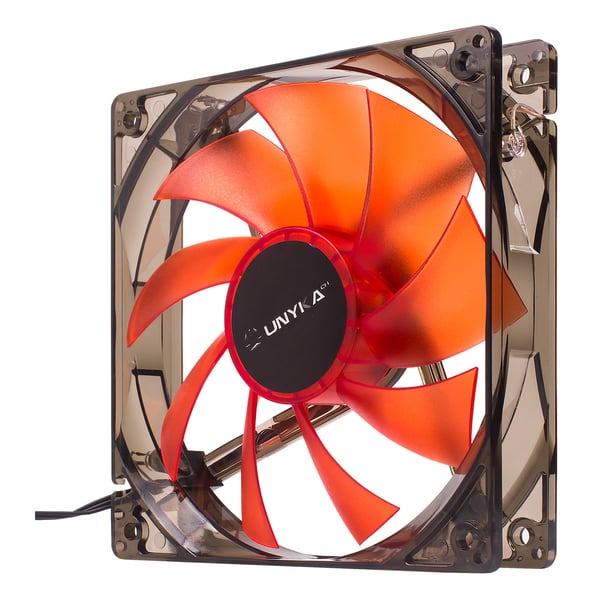 UNYKAch 51792 Computerkølesystem Computerkabinet Ventilator 12 cm Grå, Transparent