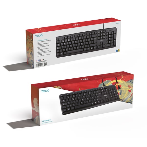 TooQ TQK-2002-B tastatur Universel USB Sort