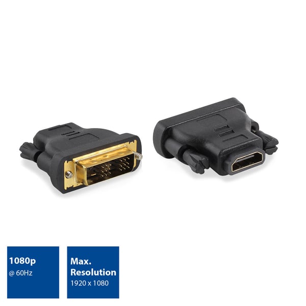 ACT AC7565 kaapelin sukupuolenvaihtaja DVI-D HDMI Type A (Standard) Musta