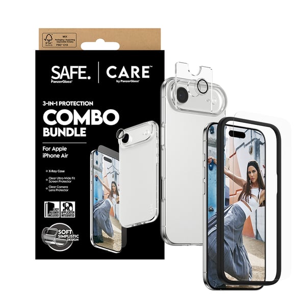 PanzerGlass CARE™ | SAFE. by ® 3-in-1 Combo Pakke iPhone Air