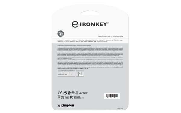 Kingston Technology IronKey 256 GB IKLP50 AES USB med 256 bit kryptering