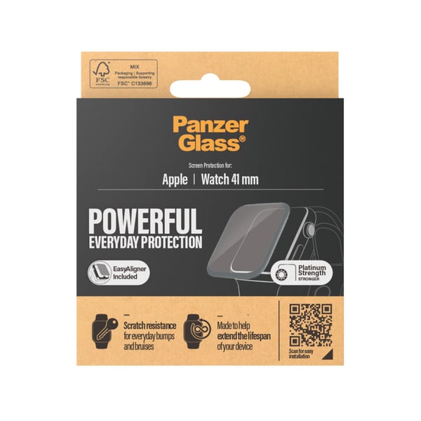 PanzerGlass ® Apple Watch Series 9 | 8 | 7 | 41mm | Skærmbeskyttelse
