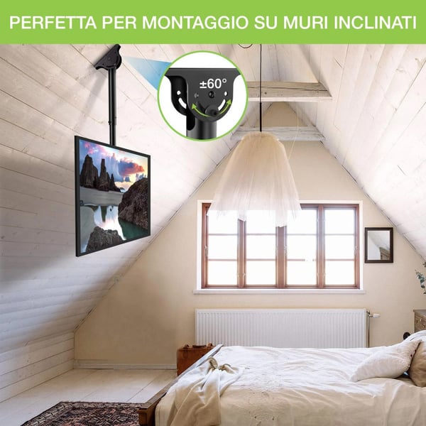 Techly ICA-CPLB 922L skærmbeslag til skiltning 106,7 cm (42") Sort